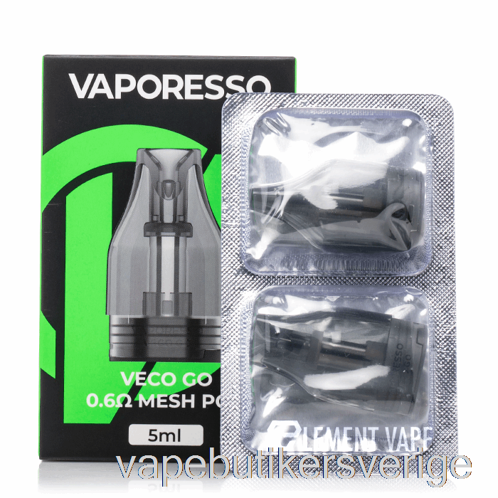 Vape Sverige Vaporesso Veco Go Ersättningsskidor 0,8 Ohm Veco Go Pods